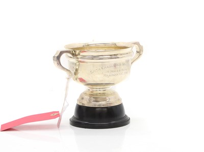 Lot 11 - A silver two-handled cup