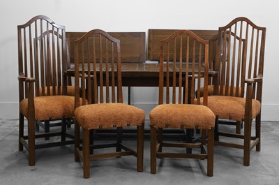 Lot 501 - A Gordon Russell oak draw leaf dining table