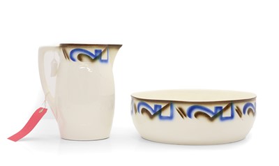 Lot 117 - A Meissen 'Hans' pottery jug and basin