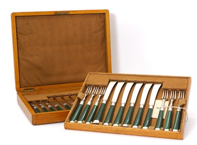 Lot 12 - A silver canteen of flatware