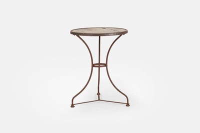 Lot 36 - A wrought-metal and marble guéridon
