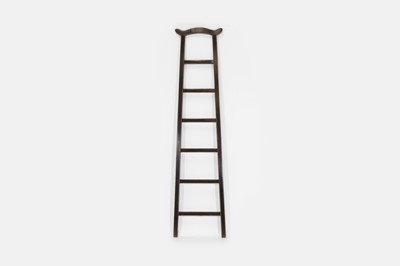 Lot 9 - A black-lacquered wooden ladder in the Chinese taste