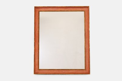 Lot 67 - A painted wooden mirror