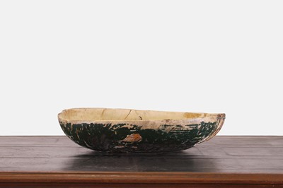 Lot 26 - A folk art wooden dairy bowl