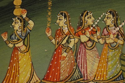 Lot 253 - Four Indian illustrations from a Baramasa series