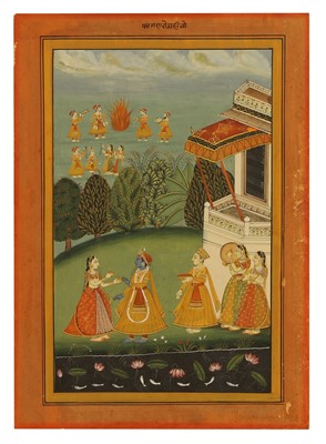 Lot 253 - Four Indian illustrations from a Baramasa series