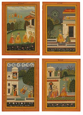 Lot 253 - Four Indian illustrations from a Baramasa series