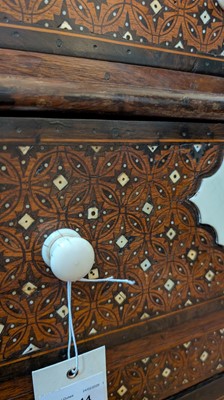 Lot 214 - An Indo-Portuguese teak, rosewood, ebony and ivory 'Contador' cabinet