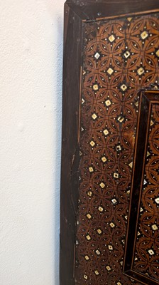 Lot 214 - An Indo-Portuguese teak, rosewood, ebony and ivory 'Contador' cabinet