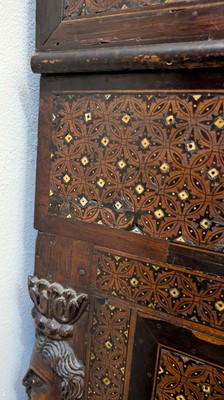Lot 214 - An Indo-Portuguese teak, rosewood, ebony and ivory 'Contador' cabinet