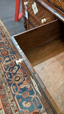 Lot 214 - An Indo-Portuguese teak, rosewood, ebony and ivory 'Contador' cabinet