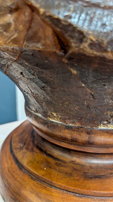 Lot 118 - A large carved kauri gum bust of Maori Chief Tamati Tamaiwhakanehua