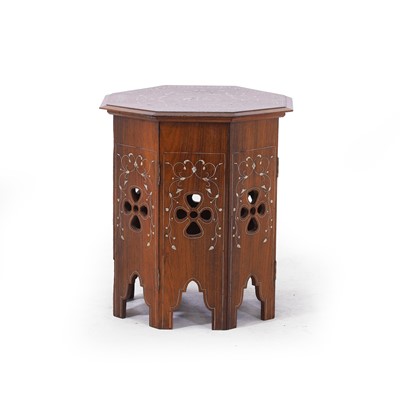 Lot 192 - A rosewood and ivory-inlaid octagonal table