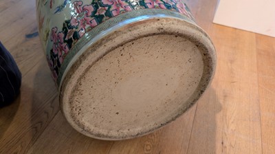 Lot 3 - A pair of large Canton 'butterfly' vases