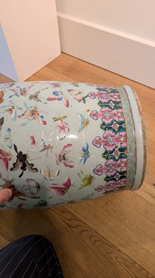 Lot 3 - A pair of large Canton 'butterfly' vases