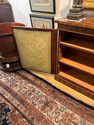 Lot 383 - A pair of Regency mahogany side cabinets