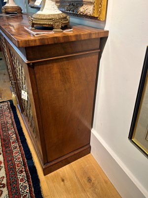 Lot 383 - A pair of Regency mahogany side cabinets