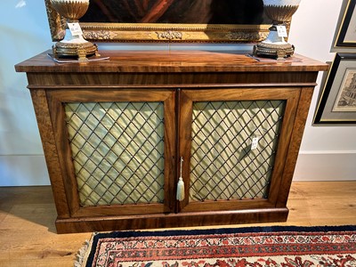 Lot 383 - A pair of Regency mahogany side cabinets