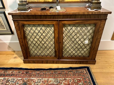 Lot 383 - A pair of Regency mahogany side cabinets