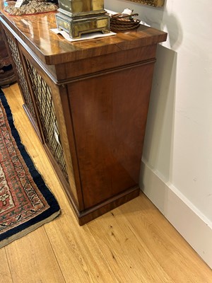 Lot 383 - A pair of Regency mahogany side cabinets