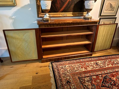 Lot 383 - A pair of Regency mahogany side cabinets
