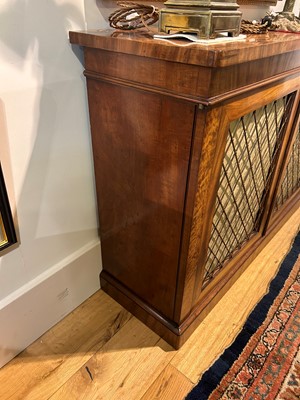 Lot 383 - A pair of Regency mahogany side cabinets