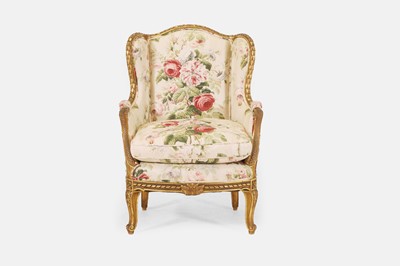 Lot 420 - A Louis XVI-style giltwood bergère