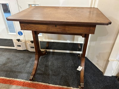 Lot 395 - A small George III mahogany side table