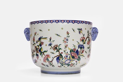 Lot 433 - A Gien faience cachepot