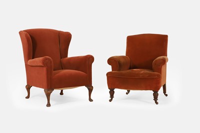 Lot 414 - Two upholstered armchairs