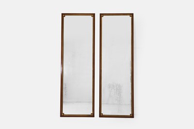Lot 419 - A pair of Louis XVI-style mahogany and ormolu pier mirrors