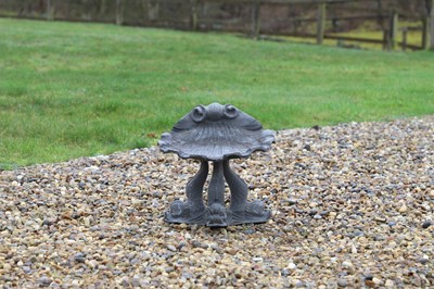 Lot 693 - A lead shell fountain splash