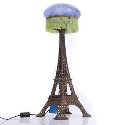 Lot 478 - A table lamp modelled as the 'Eiffel Tower'