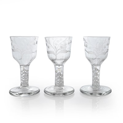 Lot 13 - A set of three wine glasses