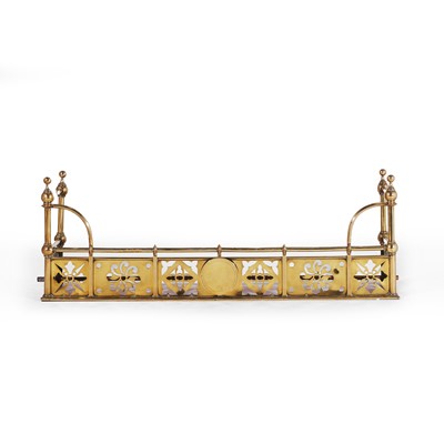Lot 19 - A Gothic Revival brass fender