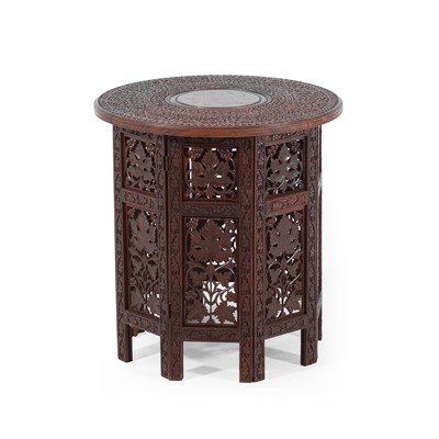 Lot 193 - Two carved hardwood occasional tables