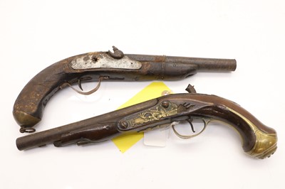 Lot 397 - A percussion pistol by Waters & Gill