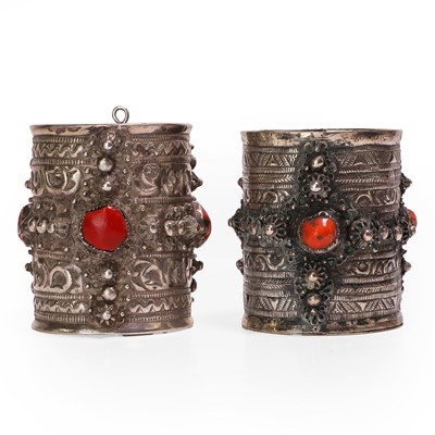 Lot 108 - Two similar Berber Kabylia silver anklets