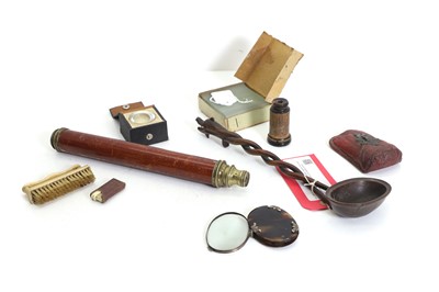 Lot 311 - A brass and wood Dollond telescope