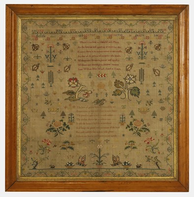 Lot 335 - A George III needlework sampler
