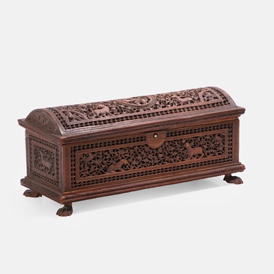 Lot 228 - A Mysore carved sandalwood box