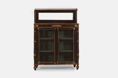 Lot 171 - A Regency painted and parcel-gilt pine chiffonier