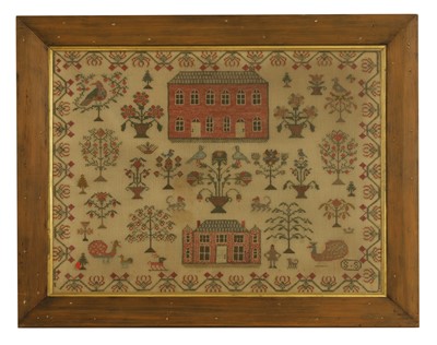 Lot 191 - A Victorian needlework sampler