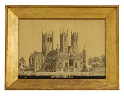 Lot 199 - A large silk and hair embroidered picture