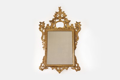 Lot 176 - A rococo-style carved giltwood pier mirror