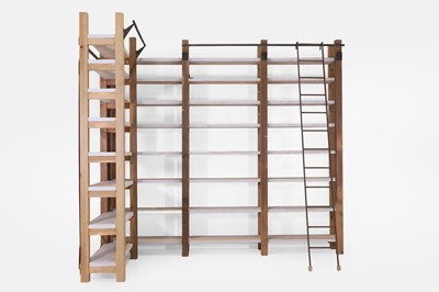 Lot 76 - A bespoke painted pine library bookcase by Howe