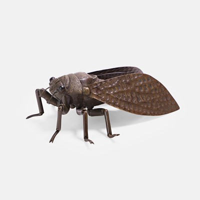 Lot 344 - A Japanese articulated bronze jizai okimono