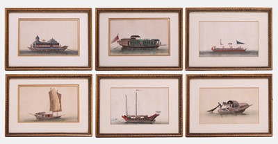 Lot 197 - A collection of twelve Chinese pith paper paintings