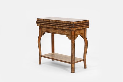 Lot 502 - A Damascus specimen wood and micromosaic games table