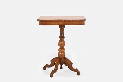 Lot 594 - A walnut, rosewood and parquetry occasional table